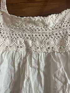Off White Crochet Top