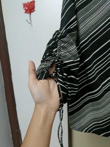 Striped Black &amp; White Top