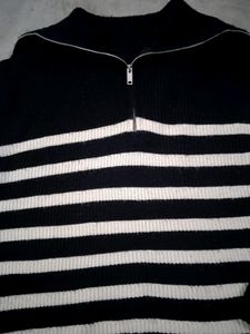 Black &amp; White Striped Sweater..