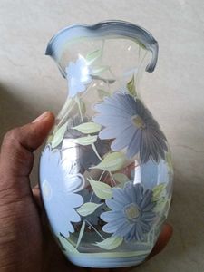 Hand Painted Glass Vase