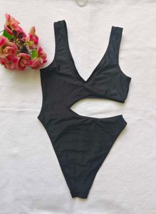 Black Cutout Swimsuit