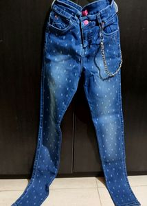 New Jeans With 2 Belt For 8-10 Years Girl