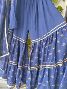 Elegant Embroidered Kurta and sharara Set
