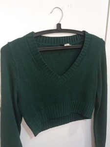 h&amp;M knitted Cropped Sweater