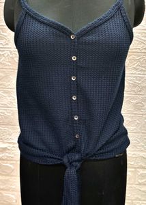 Roadster Brand Blue Spaghetti Top/ Tops for Rs. 99