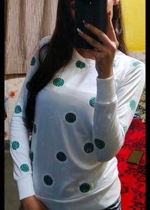 Polka Dot Print Top