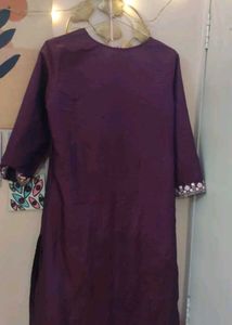 Purple Tunic with Embroidered Detail