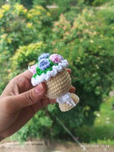 Crochet Bouquet Keychain