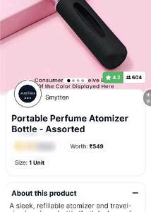 Portable Perfume Atomizer Bottle - Assorted