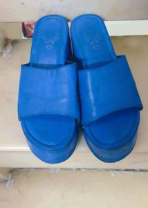 Blue Platform Sandals