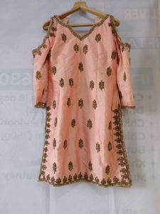 Party Wear Heavy Kurti (4 Inch Margin)