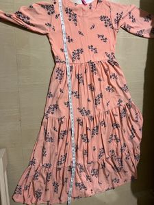 Pink Floral Tiered Maxi Dress