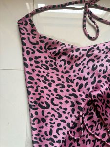 Pink Leopard Halter Top