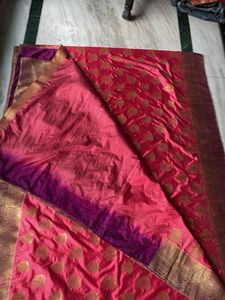 Elegant Pink Banarasi Saree
