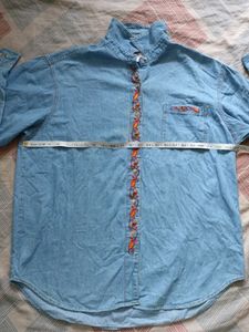 Denim Cotton Shirt - Made In Hong Kong
