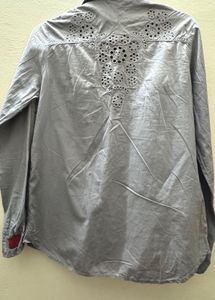 Stylish Grey Floral Shirt