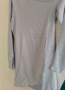 Chic Light Blue Mini Dress