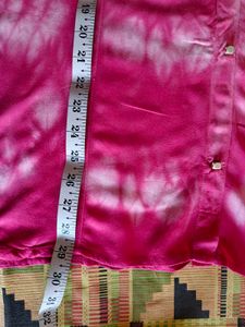 Pink Tie-Dye Button-Down Top
