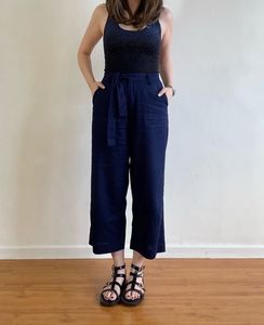 Zara Belted Linen Trousers
