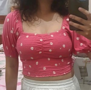 Only Pink Crop Top