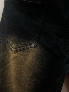 Black Distressed Denim Jeans