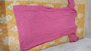 Pink Embroidered Kurta
