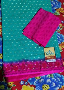 cotton saree with blouse peace
