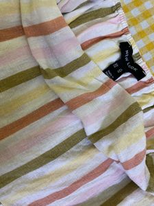 Striped Tie-Strap Romper Fits S/M