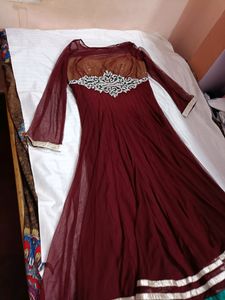Party Wear Women Long Net Gown Dress