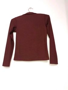 Maroon Long Sleeve Top