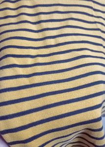 Striped Yellow Mock Neck Top