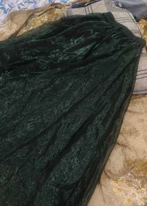 Emerald Green Crushed Organza Skirt