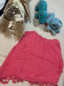 Pink Embroidered Tassel Top