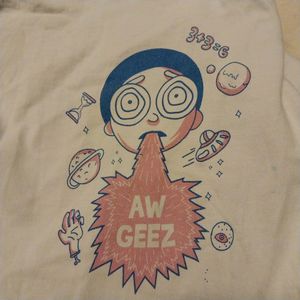 Rick And Morty Aw Geez Oversized Tshirt