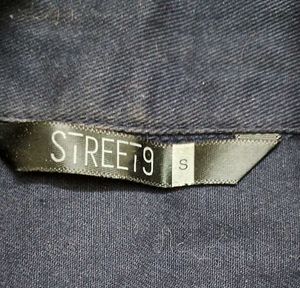 Street 9 Cropped Blue Jacket