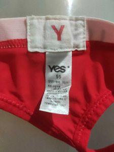 Red &#34;Love is Noise&#34; Thong