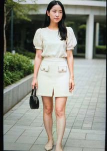 Cream Skirt