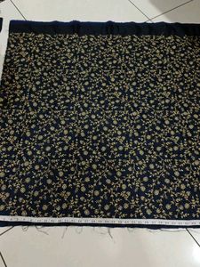 Embroidered Navy Blue Dress Material