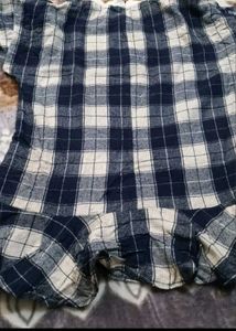 Blue Plaid Ruffle Mini Dress