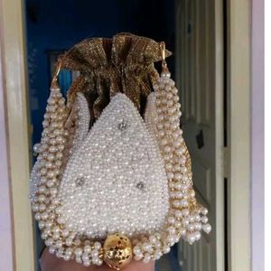 Elegant Pearl Potli Clutch /Exclusive Party Bag
