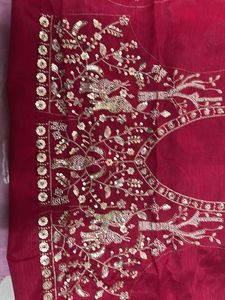 Elegant Lavender Organza Saree