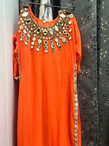 Mirror Work Kurta With Inner
