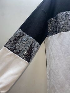 Black N White Shimmery Sweatshirt