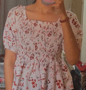 White Floral Top