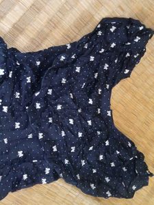 Navy Butterfly Print Dress