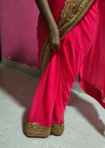 New Sari With Fall Done