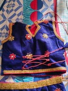 Blue Embroidered Lehenga Choli