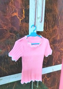 Cute Pink Scalloped Top