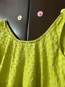 Lime Green Sleeveless Dress Women