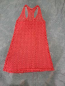 Coral Crochet Cover Up